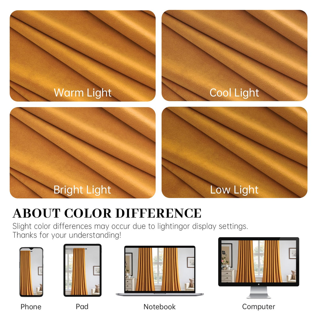 90 Inch Long Yellow Velvet Curtains Bedroom Soft Velvet Modern Luxury Elegant Decorative Drapes Darkening Blackout