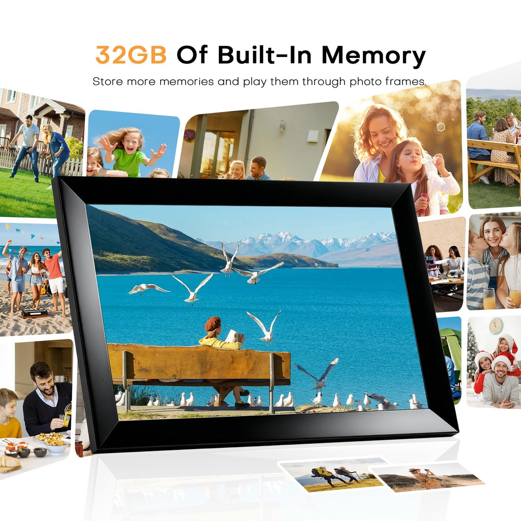 32GB Frameo 10.1 Inch Digital Picture Frame 1280x800 HD IPS