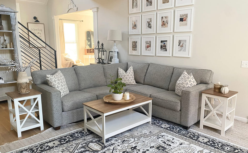 White Farmhouse Coffee Tables with Storage