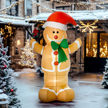 6ft Christmas Inflatable Gingerbread Man Outdoor Yard Decoration