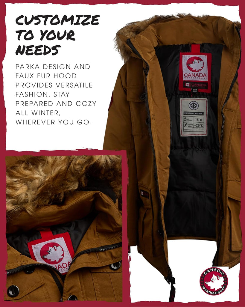 Boy Winter Coat - Heavyweight Water and Wind Resistant Boys Winter Parka Jacket Ski Insulated Outerwear