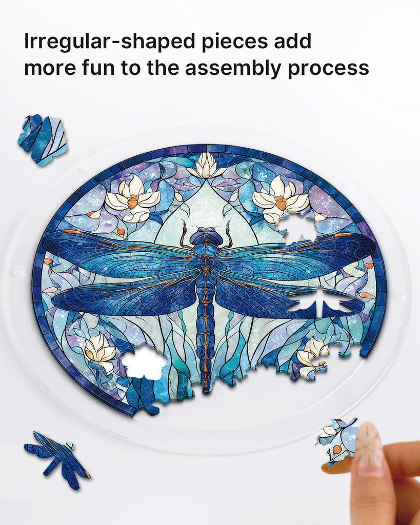 Acrylic Suncatcher Puzzle, Moonlit Dragonfly-7.4 in