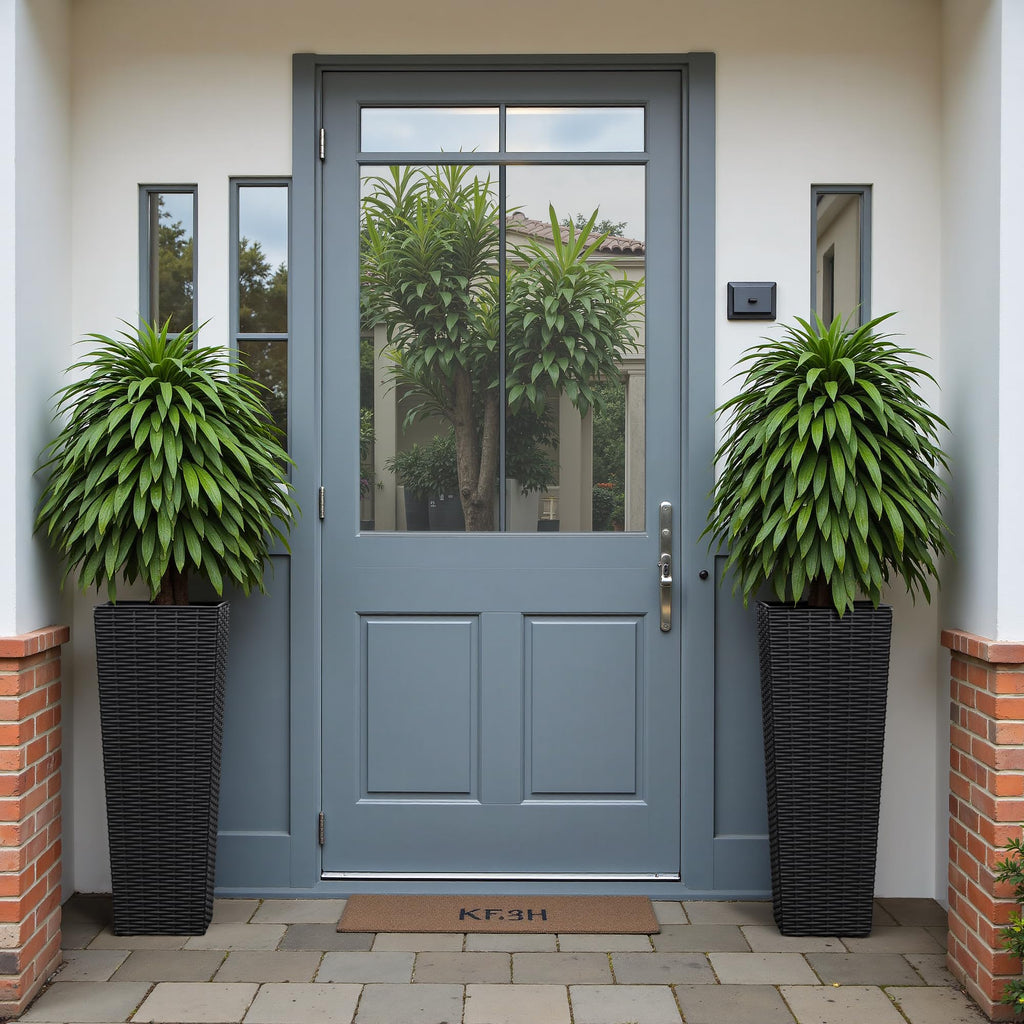 Resin 23.6'' Tall Planters, Large Taper Outdoor Planter