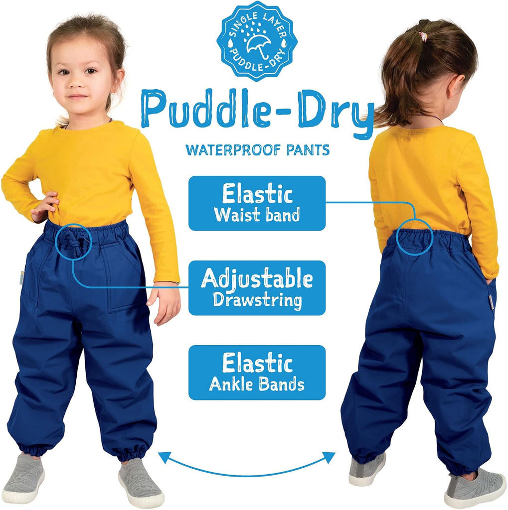 Girls' Puddle-Dry Rain Pants for Toddlers