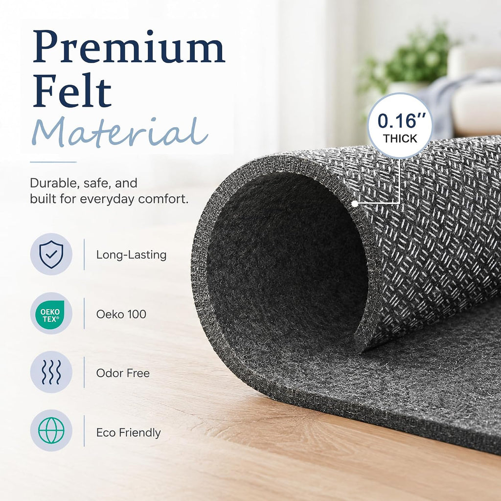 8x10 Non Slip Rug Pad Gripper Cushioned Carpet Pads - Set of 80