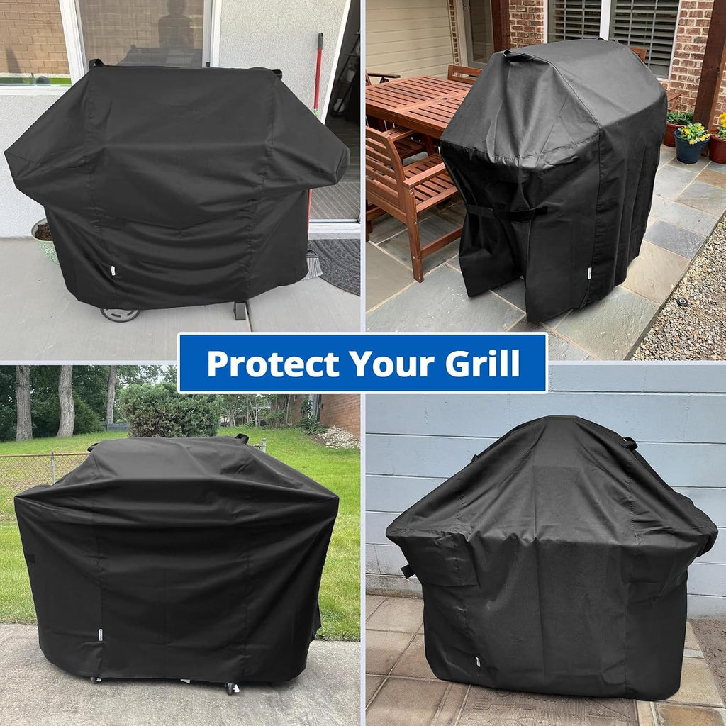 BBQ Grill Cover 52 Inch, Outdoor Durable Waterproof Gas Barbecue Cover, Compatible for Weber Spirit 200 and 300