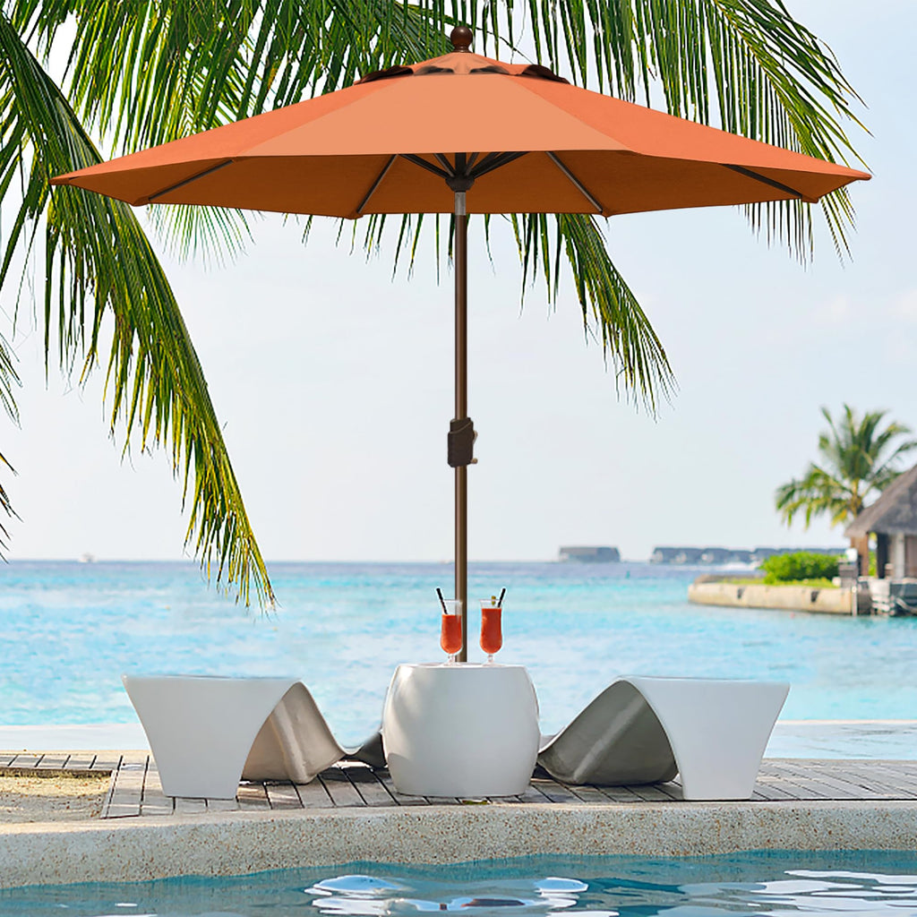 USA 10-Year-Non-Fading 9Ft Market Patio Umbrella, UPF 50+ UV Protection Performance Sun Umbrella, Heavy Duty