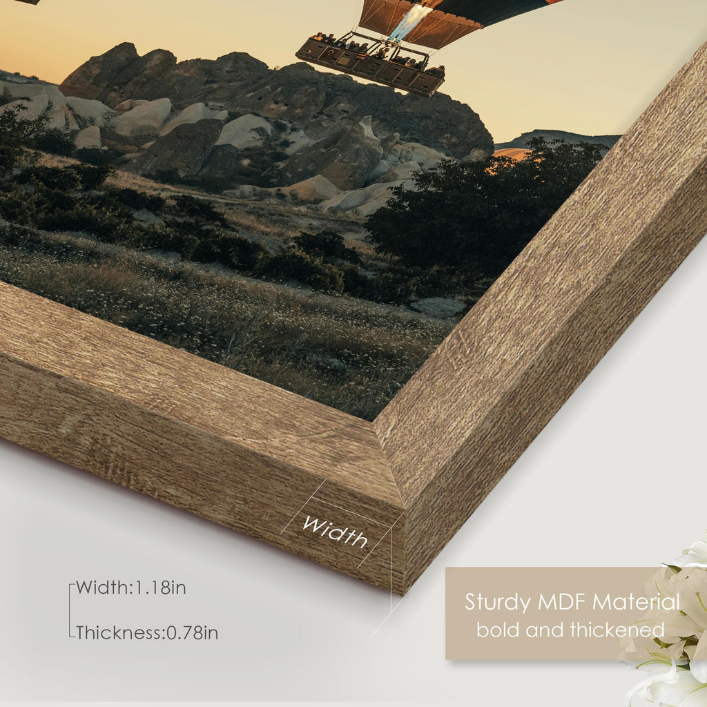 24x36 Poster Frame Natural Woodgrain Brown, for Wall Mount, 1 Pack