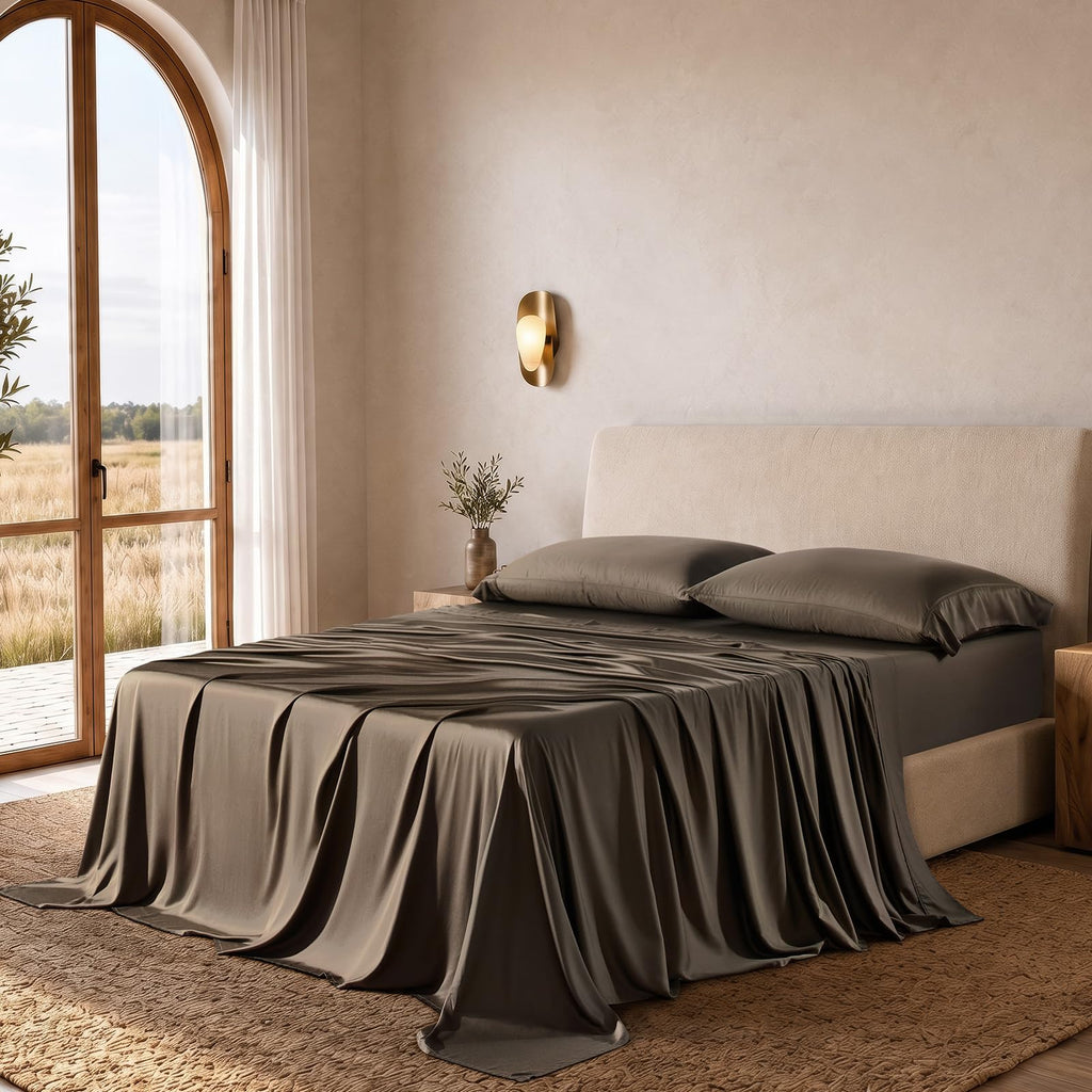 TencelTM Sheet Set, Breathable & Cooling, Cal.King, Espresso Brown