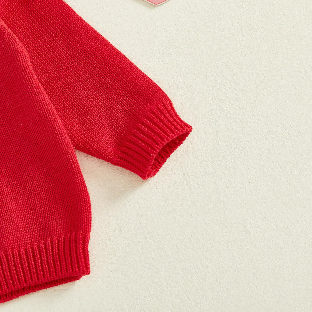 Toddler Baby Boy Girl Christmas Outfit Tree Print Oversized Long Sleeve Mock Neck Knit Sweater Infant Winter Clothes