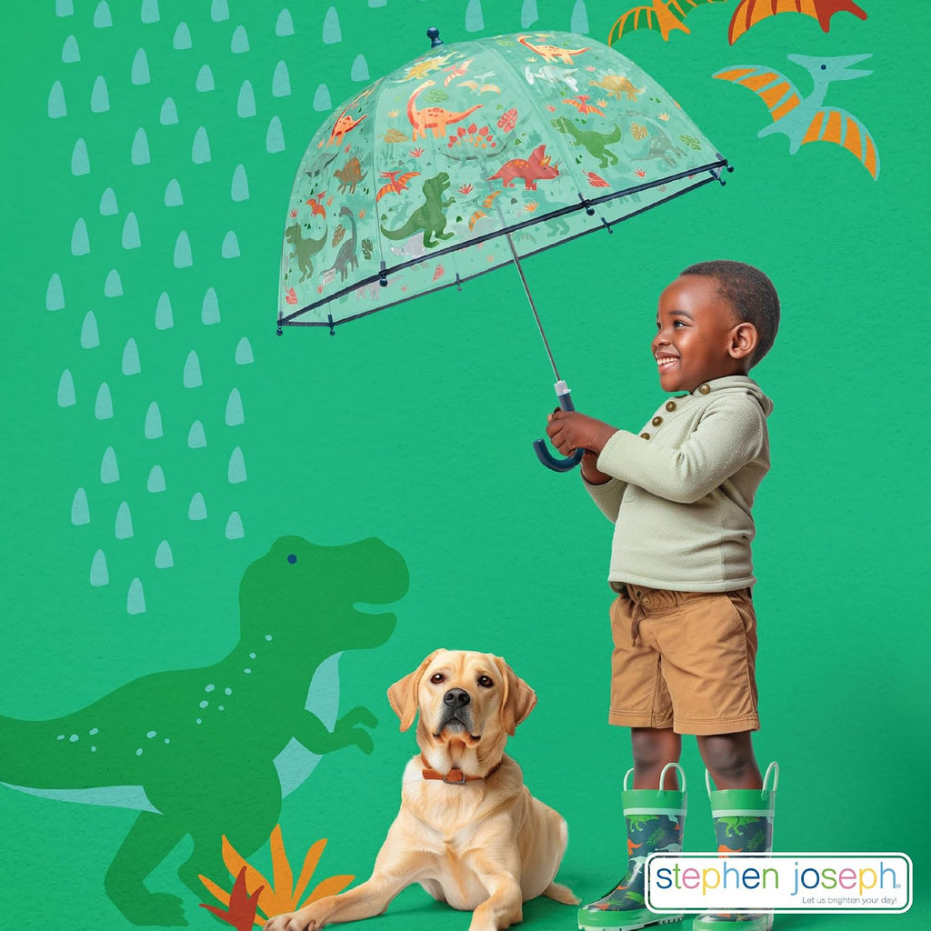 Joseph, Clear Color Changing Bubble Umbrella, Kids Toddler Umbrella with Dome Canopy