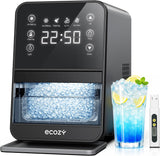 Nugget Ice Maker Countertop, 40Lbs/24H Chewable Pebble Ice, One-Touch Timer Control, Self-Cleaning Sonic Ice Machine