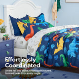 Joiedomi Kid Twin Comforter Set 5 Piece Dinosaur Bedding Set for Boys Girls Super Soft Microfiber Bed in a Bag with