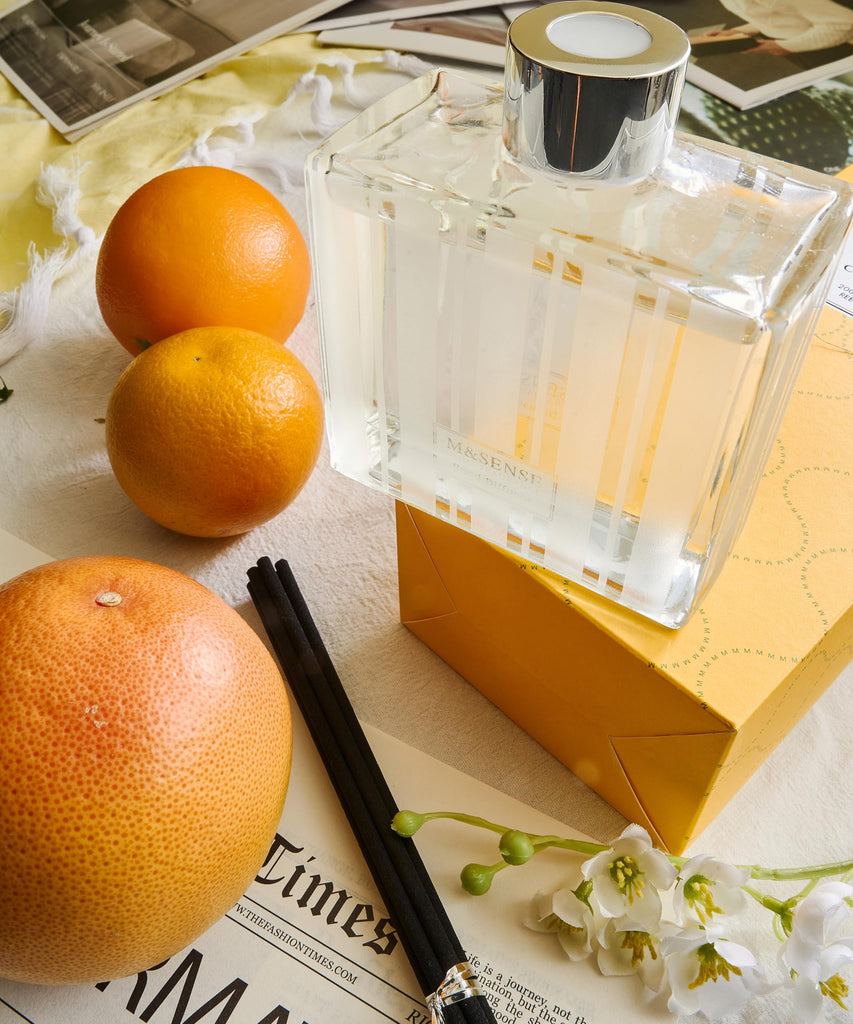 Reed Diffuser Set, Citrus Zest, 7.04 oz Natural Essential Oil
