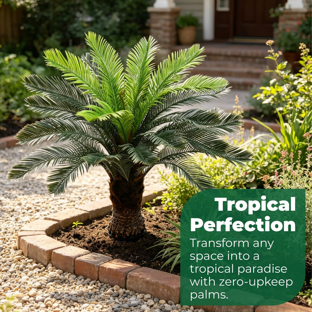 3FT Potted Artificial Sago Palm Tree, Fully Assembled