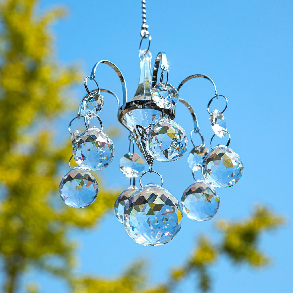 Crystal Ball Prism Suncatcher Rainbow Maker Hanging Ornament Hook Decor - Rainbow Maker Crystal Prism Ball Suncatcher