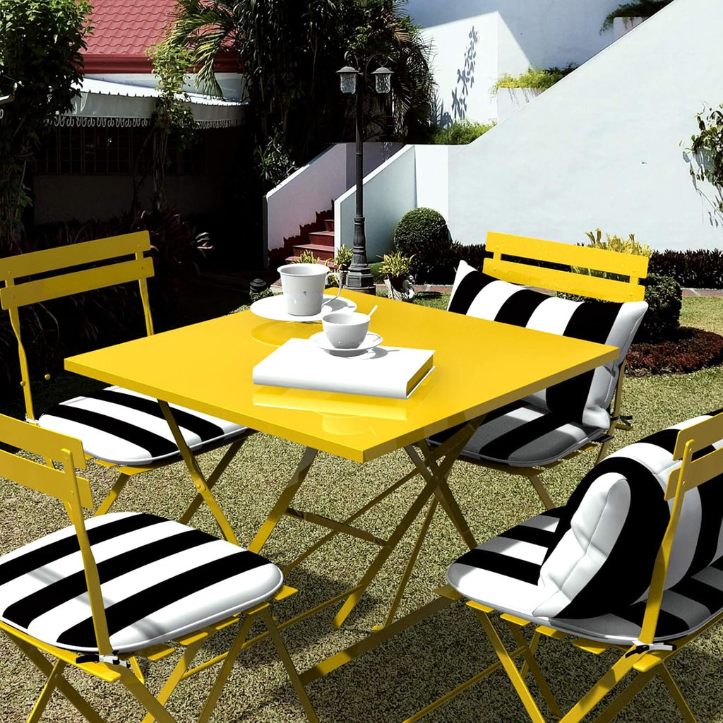 Outdoor Chair Cushions Set of 2, Patio Seat Cushions D16xW17 Inch with Ties Furniture Chairs Home Garden Use, Cabana