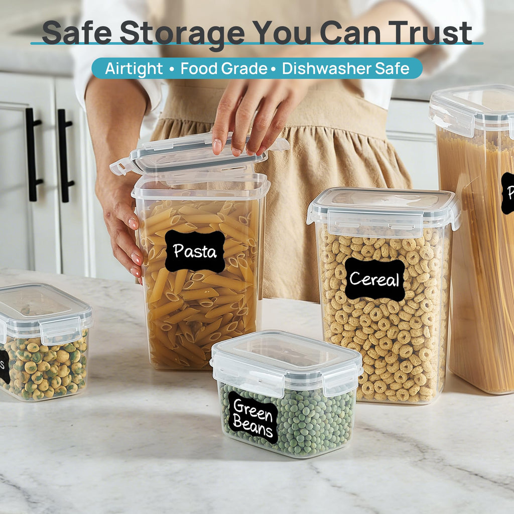 Airtight Food Storage Containers with Lids, 24 pcs, Gray