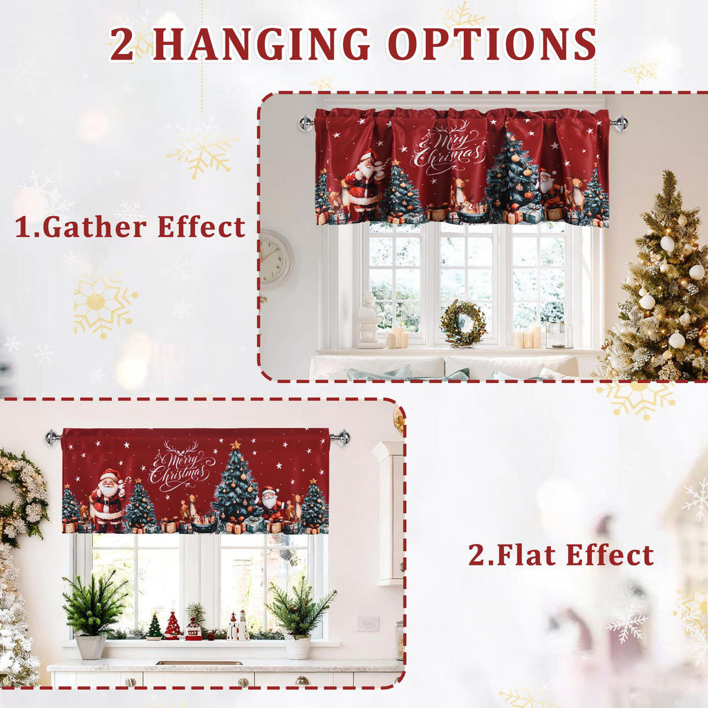 42" W x 18" L Christmas Tree Valance, 1 Panel