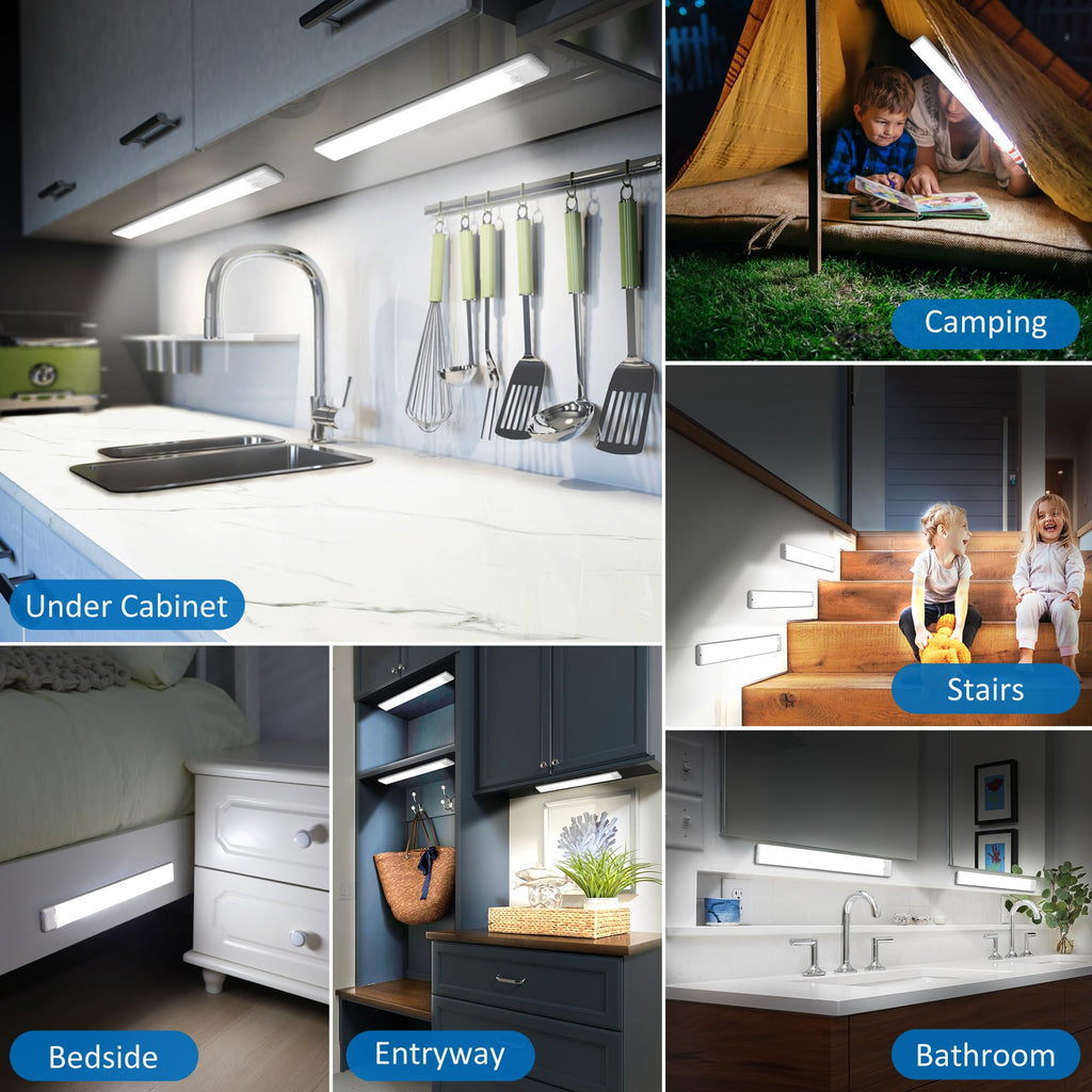 15.9 inch Motion Sensor Under Cabinet Lights, Cool White, 3-Pack