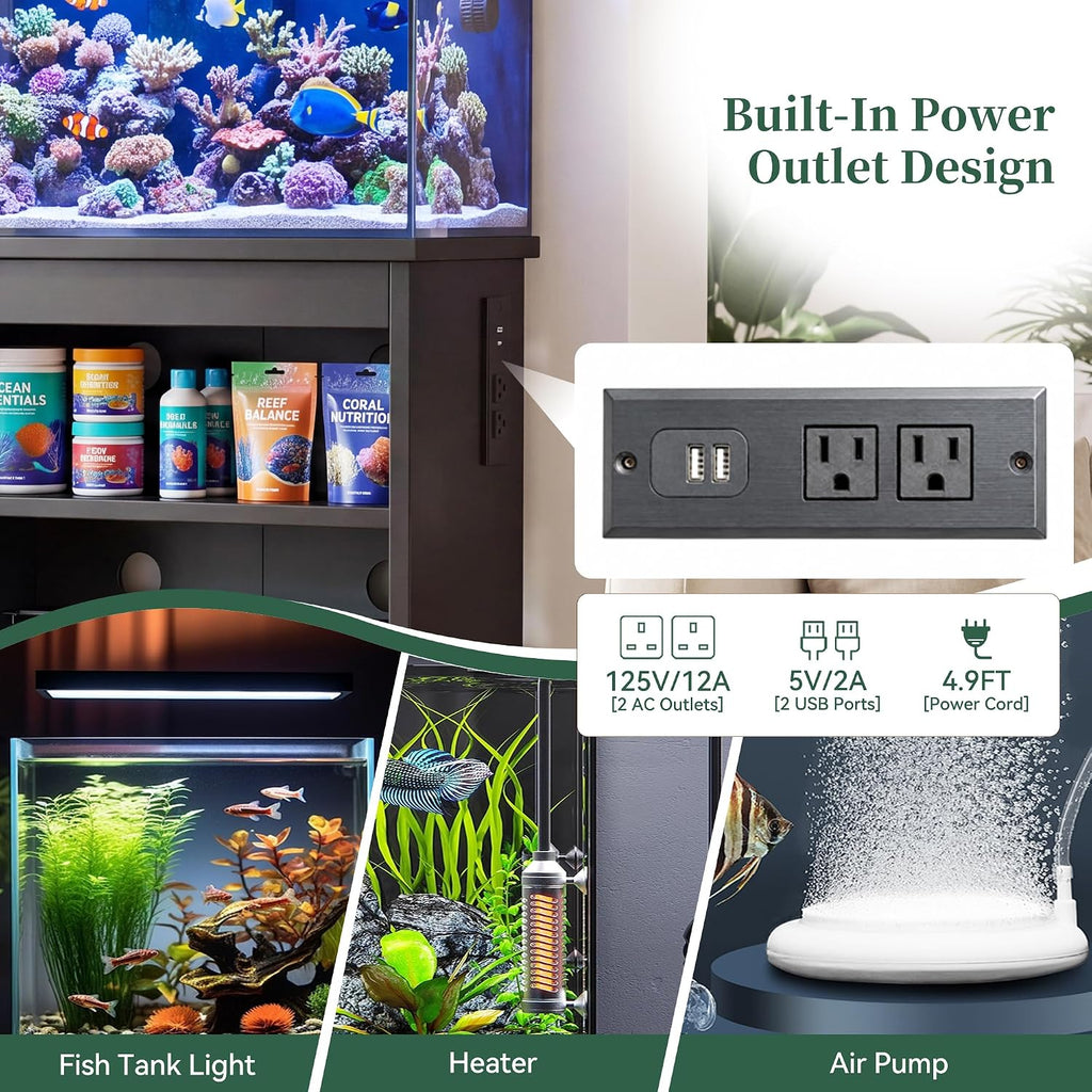 10-20 Gallon Fish Tank Stand, Aquarium Stand with Storage