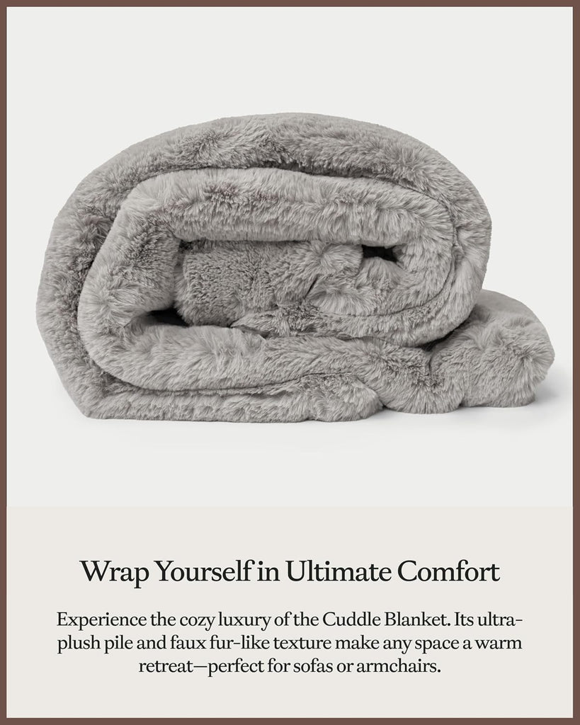 Earth Cuddle Blanket, Faux Fur Ultra-Soft Luxury Throw Blanket | Thick and Cozy Oversized Design for Lounging or
