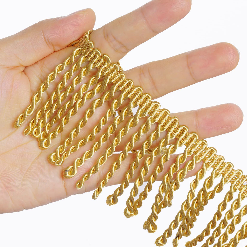 Fringe Trim Curtain Fringes 2.5 Inch Wide Fabric Trims Tassel for Sewing Clothing DIY Crafts Home Decor - 12 Yards