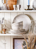 Plates and Bowls Sets for 4, 12 Piece Ceramic Dinnerware Sets, Kitchen Stoneware Dish Set, Chip Resistant
