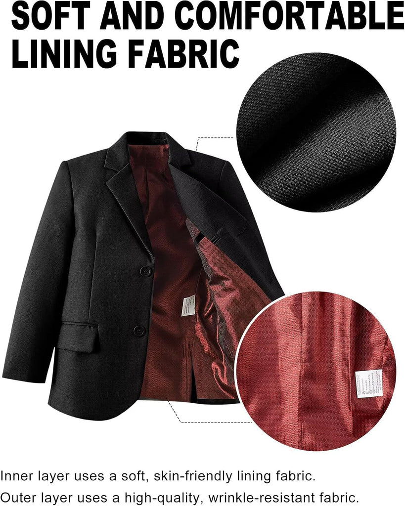 Boys 4 Piece Formal Suit Slim Fit Tuxedo for Kids