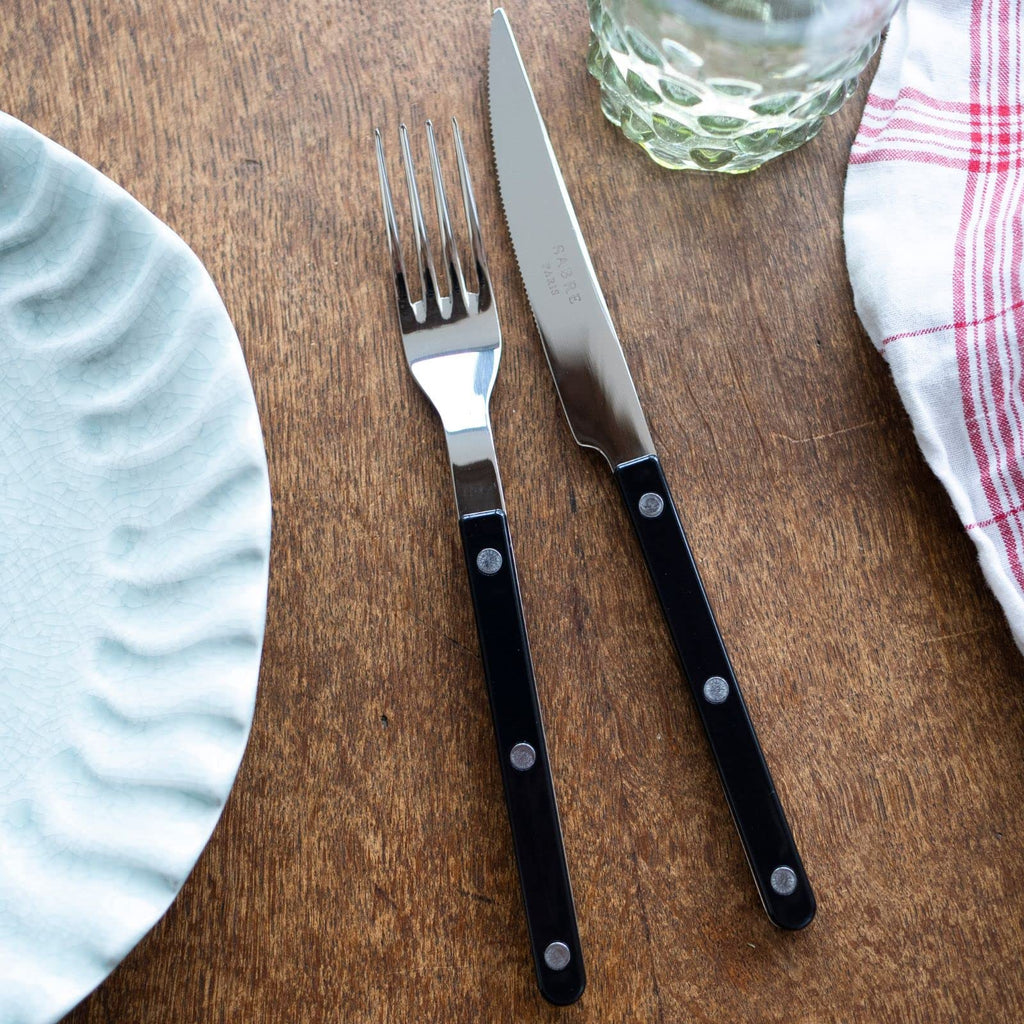 20-Piece Flatware Set for 4 - Bistrot Collection - Knife, Fork, Soup Spoon, Teaspoon & Dessert Fork - Stainless Steel