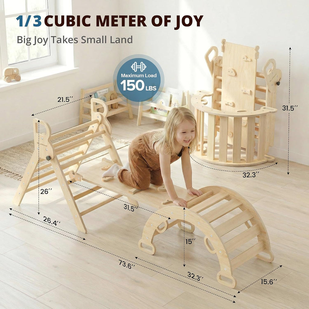 Triangle Set, Toddler Climbing Toys Indoor 7in1 Foldable