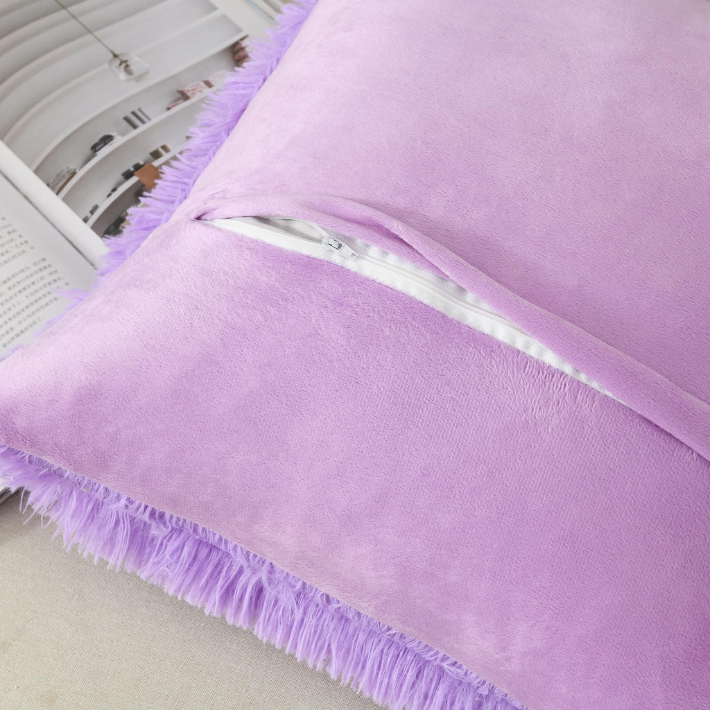 Faux Fur Throw Pillow Covers for Couch Decorative Pillows 20x20 Inch