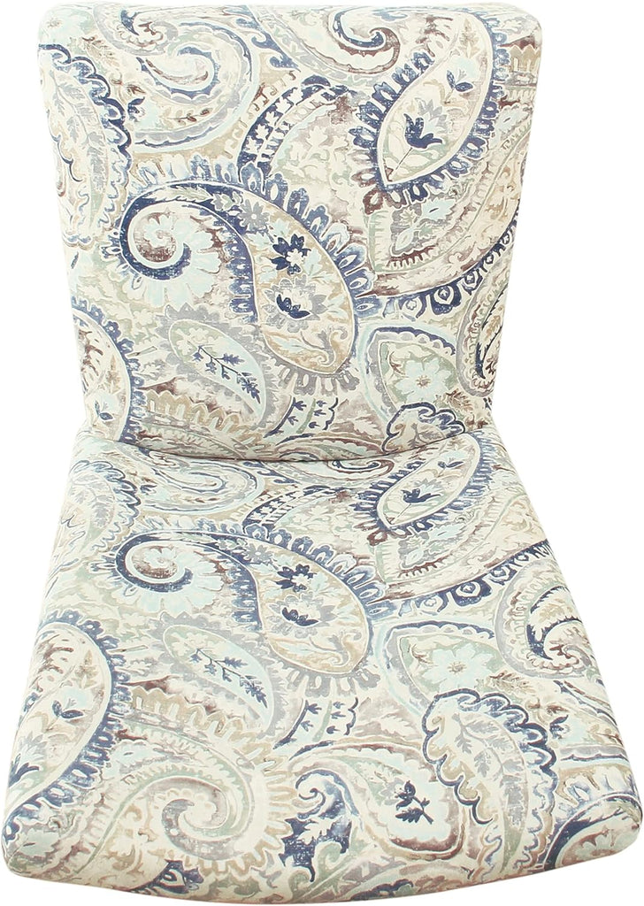 HomePop Classic Parsons Dining Chair - Blue Velvet Paisley Print (Set of 2)