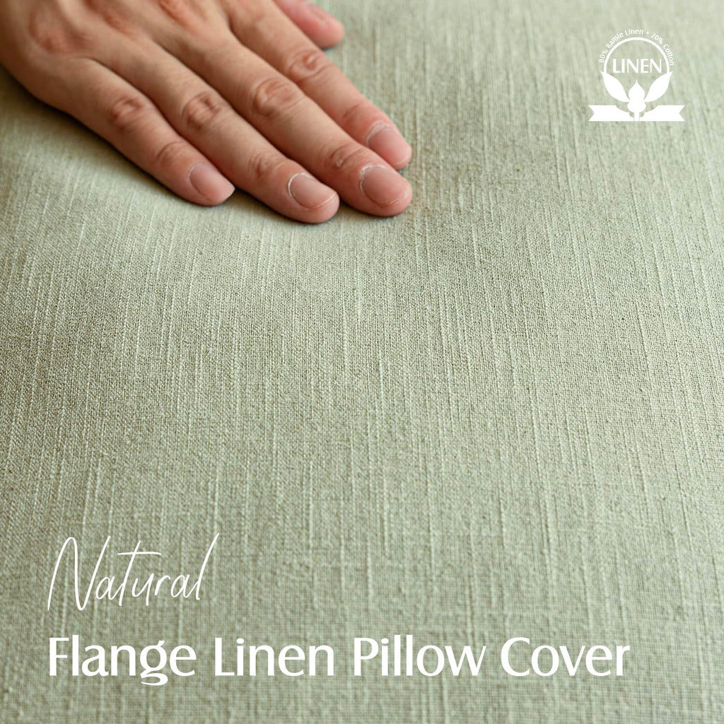 Linen Solid Decorative Throw Pillow Cover 24x24 Inch Light Green