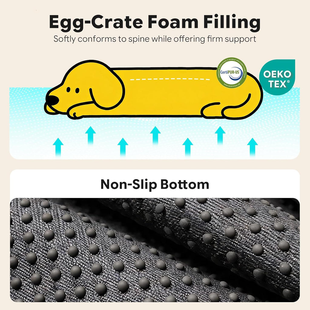 Donut Dog Bed Small Medium Size Pet Bed Washable, Oatmeal