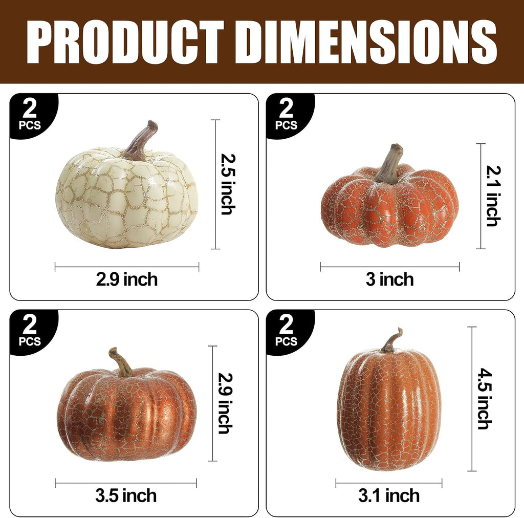 Pumpkin Decor, Halloween Pumpkin - Set of 8
