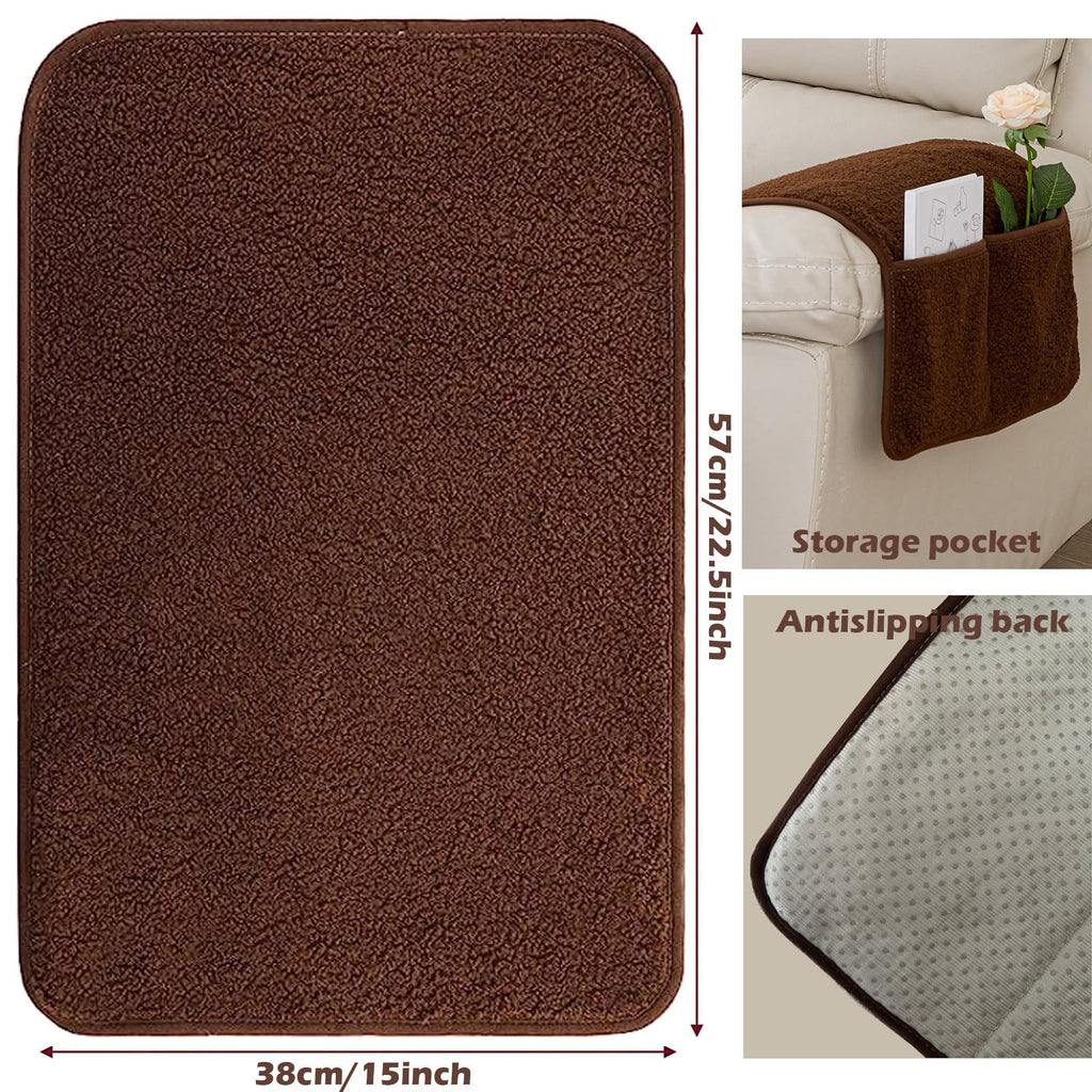 Armrest Covers for Recliners Couch Arm Covers with Pockets for Sofa