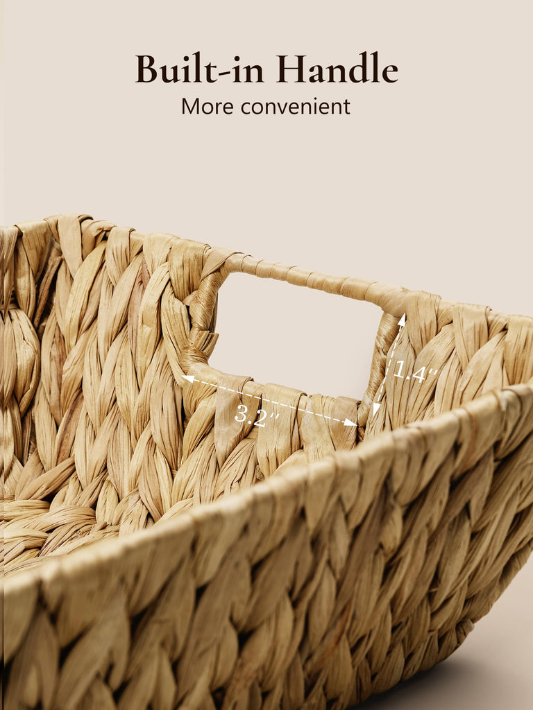 Wicker Gift Basket Water Hyacinth Basket for Gifts Empty