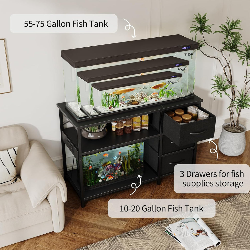 55-75 Gallon Aquarium Stand, Heavy Duty Fish Tank Stand