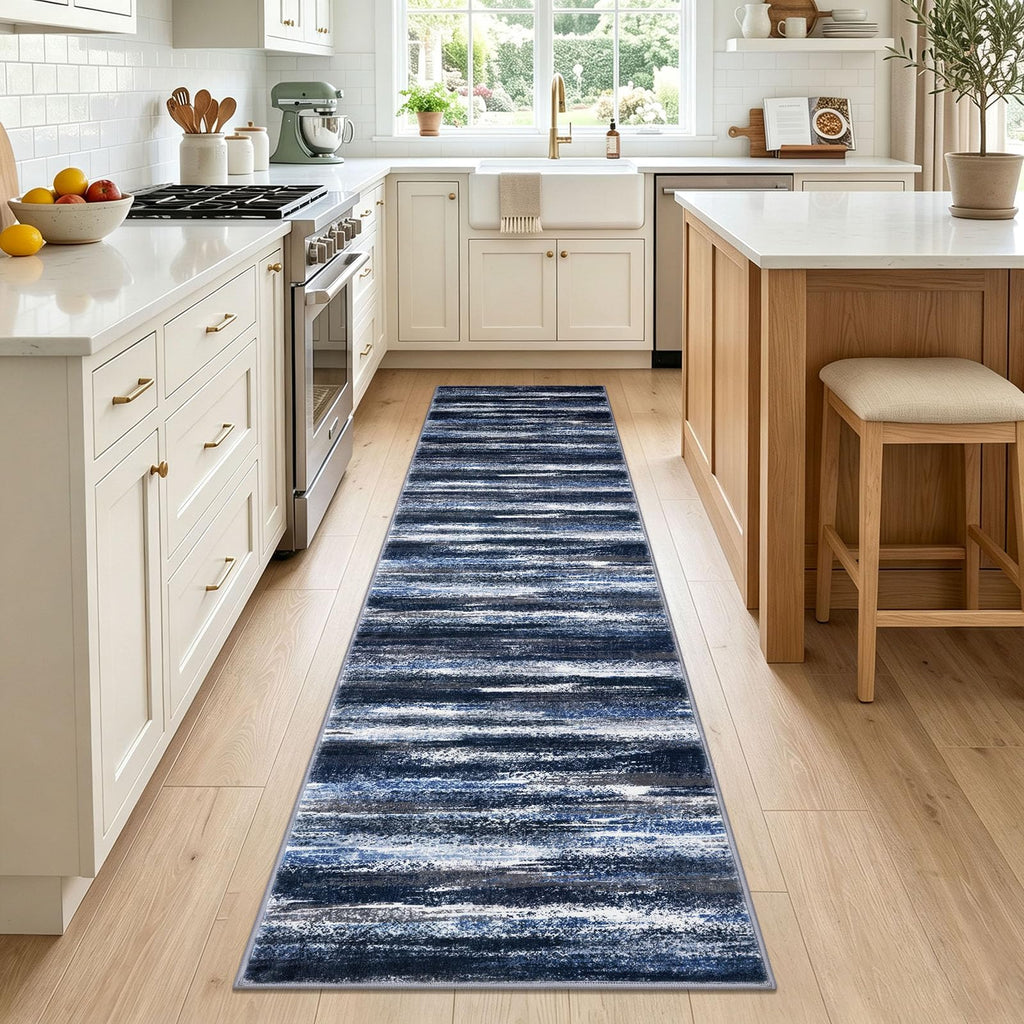Abstract Washable Runners 2x10 Runner Rug Non Slip