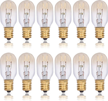 T6.5 25W Replacement Bulb E12 Candelabra Base 2700K, 12 Pack
