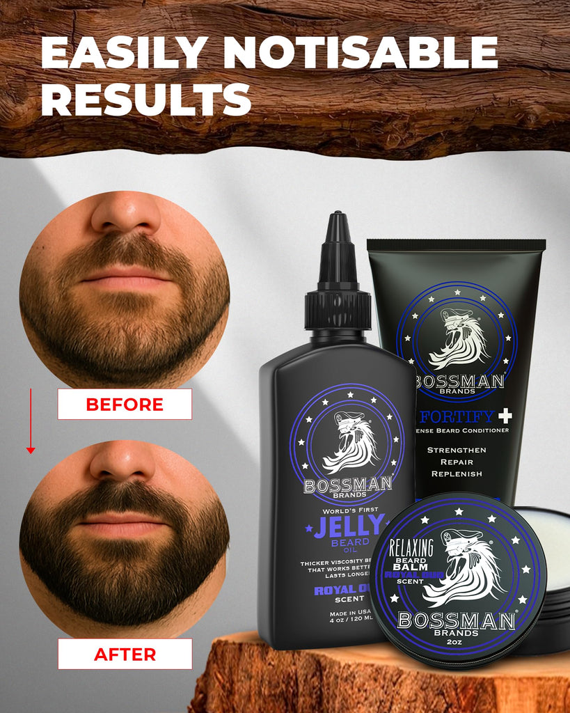 Essentials Beard Kit for Men, 3-Piece Gift Set - Vetiver X Scent