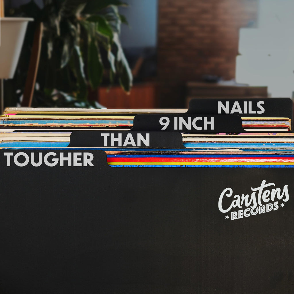 Heavy Duty Vinyl Album Dividers, 12", Black, Set of 32, Personalizable