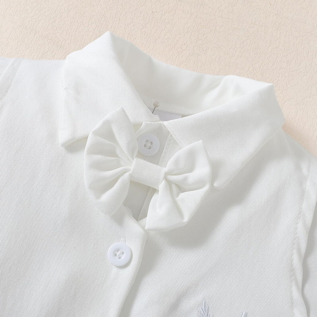 Baby Boy Clothes Suits Infant Gentleman Wedding Outfit Formal Collared Dress Tuxedo Baby Suit Set