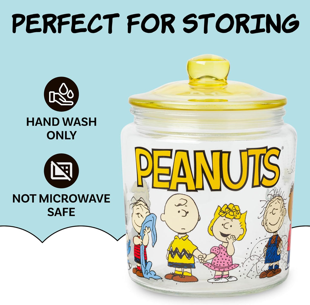 Peanuts Squad Featuring Snoopy, Glass Jar with Lid