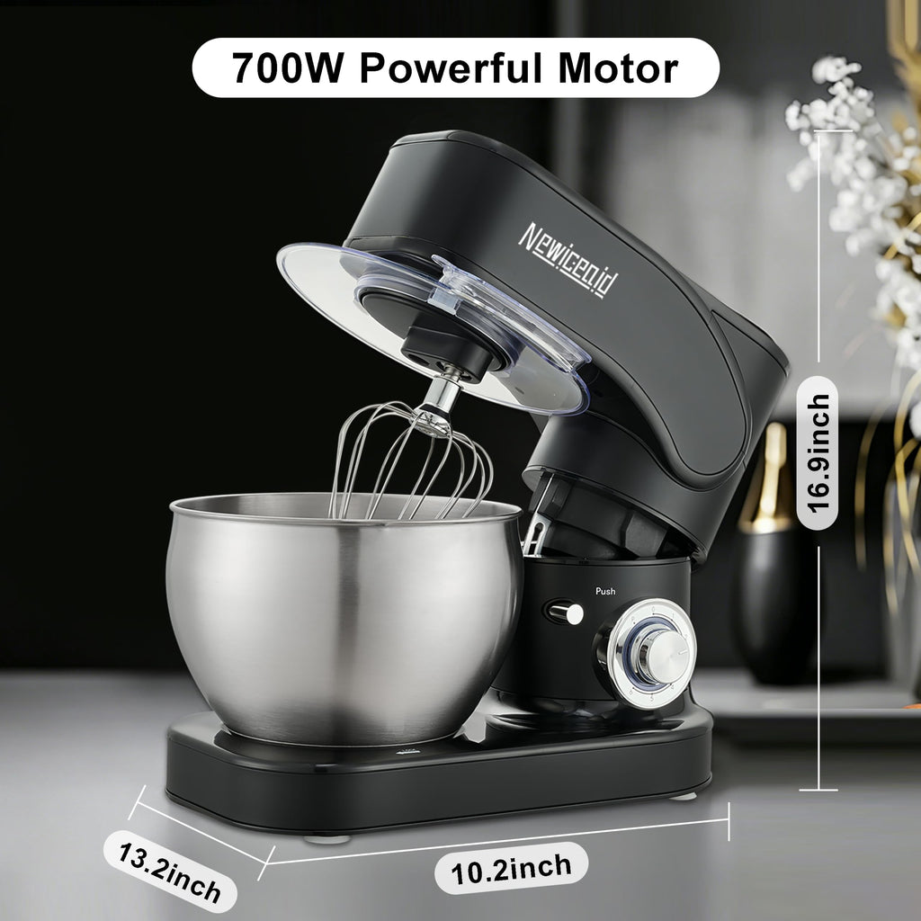 Stainless Steel 6-Speed 7.4QT Stand Mixer, Black