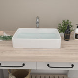 Mocoloo Rectangle Vessel Sink Above Counter 24"X16" Bathroom Sink Countertop White Porcelain Ceramic Lavatory Vanity