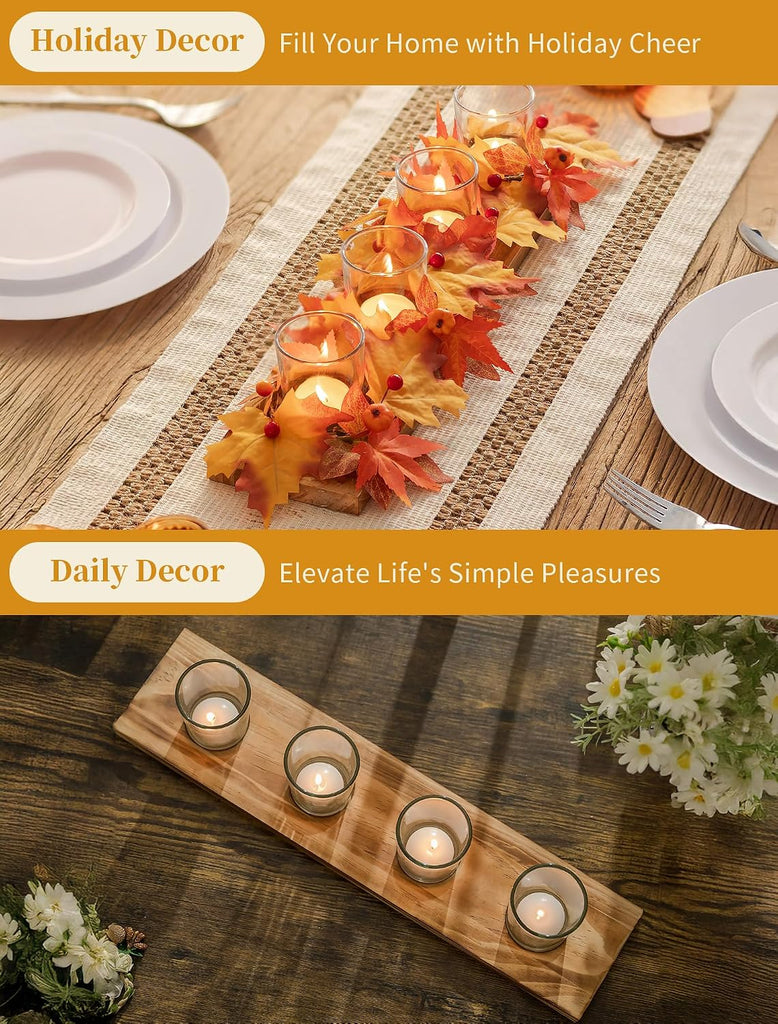 Fall Table Centerpiece, Thanksgiving Decor, 15.7 - Set of 4