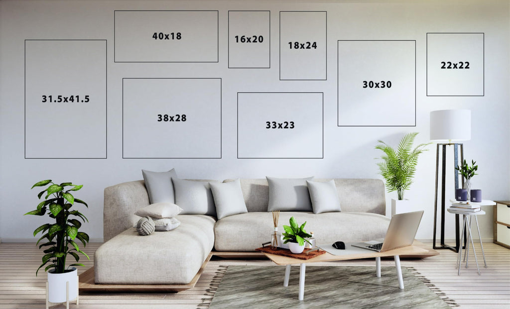 Custom Printed Framed Canvas Wall Art, 31.5x41.5 White, Sylvie Personal Canvas Print with Your Photos Gallery Wall