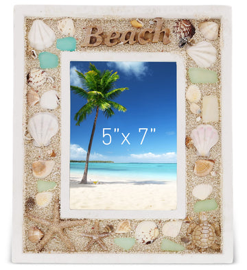 Oceanic 5x7 Beach Decor for Room Picture Frame - 11 Inches